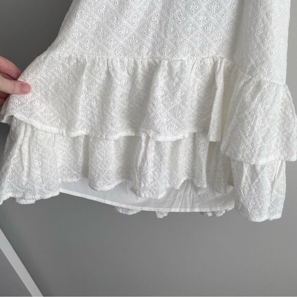 HELLO MOLLY Dream With Me Eyelet Open Back Dress White - Picture 4 of 10